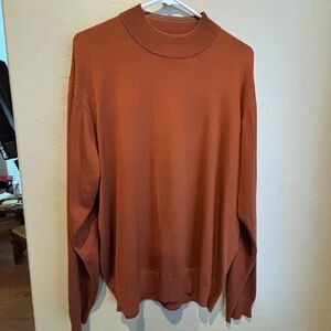 Johnston & Murphy Mock Turtleneck Sweater, Cinnamon Color